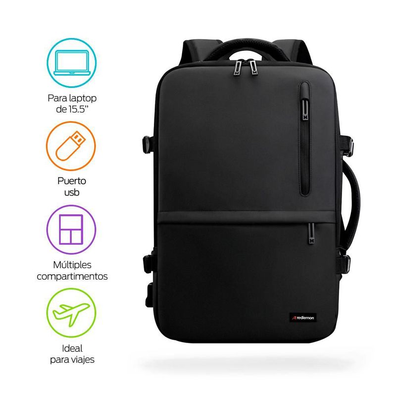 Mochila para Laptop Antirrobo Extra Grande Puerto USB
