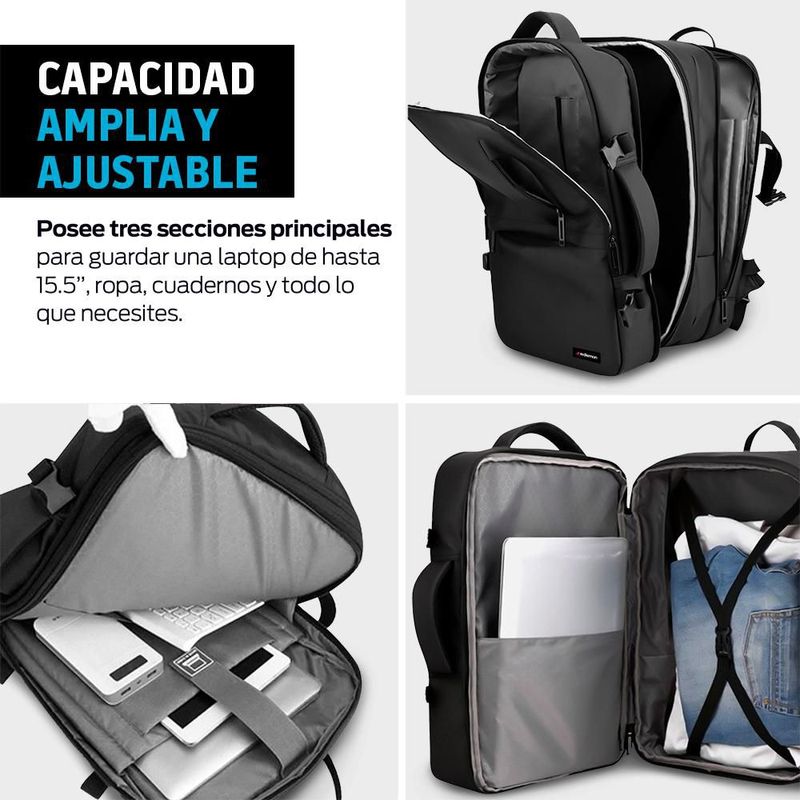 Mochila para Laptop Antirrobo Extra Grande Puerto USB
