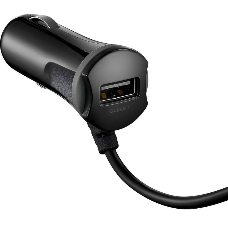 Cargador de auto 15 W Insignia con cable micro USB color negro