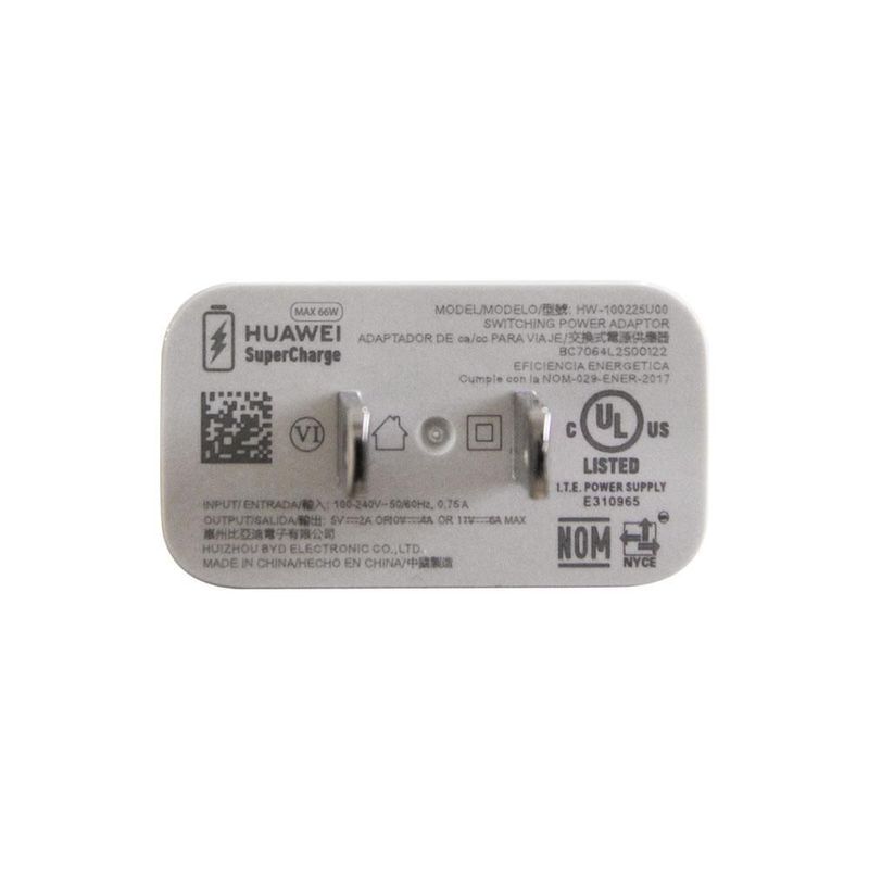 Cargador de Pared Huawei 66 Watts Super Charge Blanco