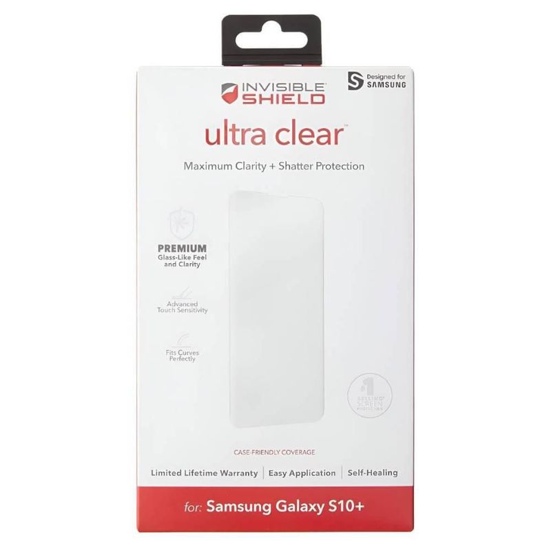 Mica de pantalla InvisibleShield Ultra Clear para Samsung Galaxy S10 Plus