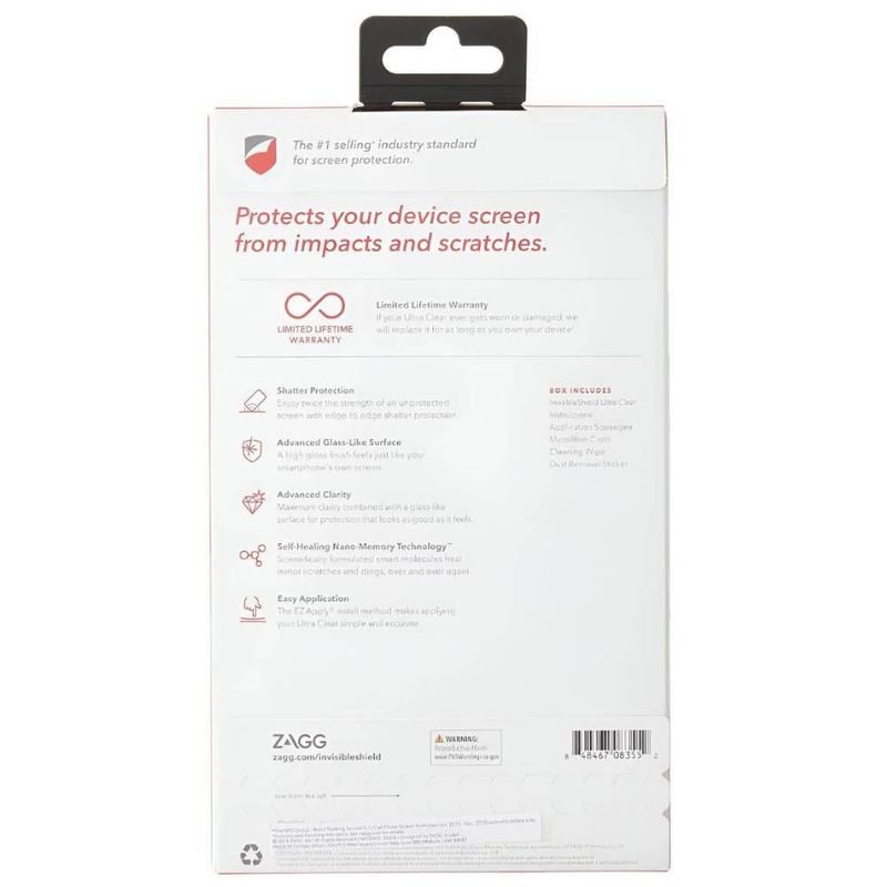 Mica de pantalla InvisibleShield Ultra Clear para Samsung Galaxy S10 Plus