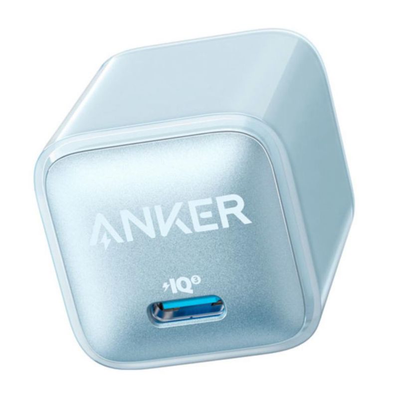 Cargador de Pared Anker 20w USB-C Inteligencia IQ3 Azul