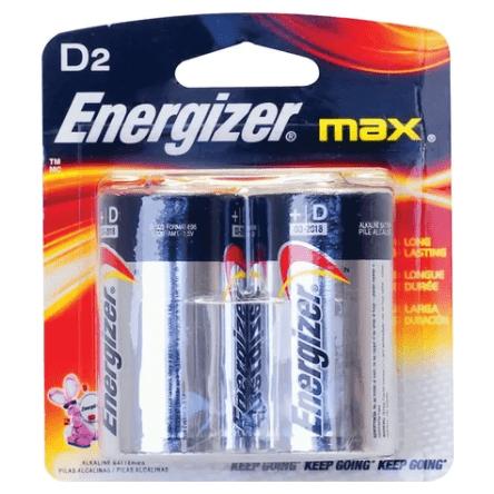 Blister 2 Pilas Alcalinas Tipo D 1.5v Baterías Energizer