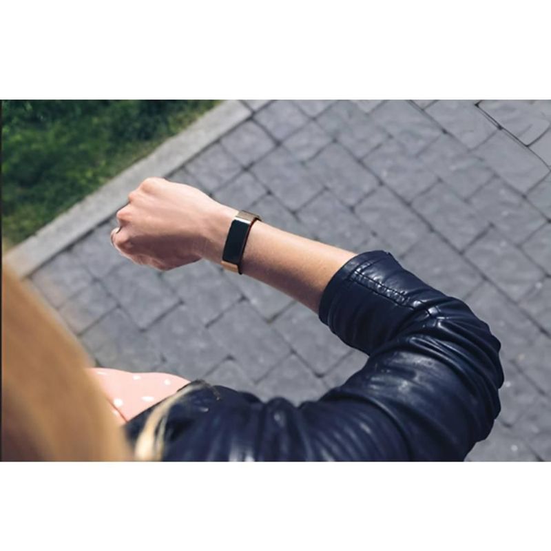 Correa de malla inoxidable para Smartband Inspire 2 Fit Bit color osa