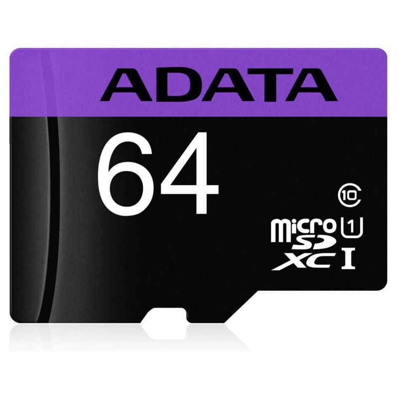 Micro SD HC 64GB con Adaptador SD Clase 10 ADATA