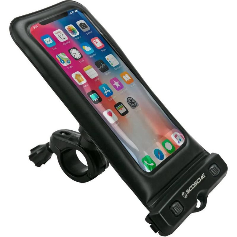 Soporte de celular impermeable Scosche para motocicleta negro