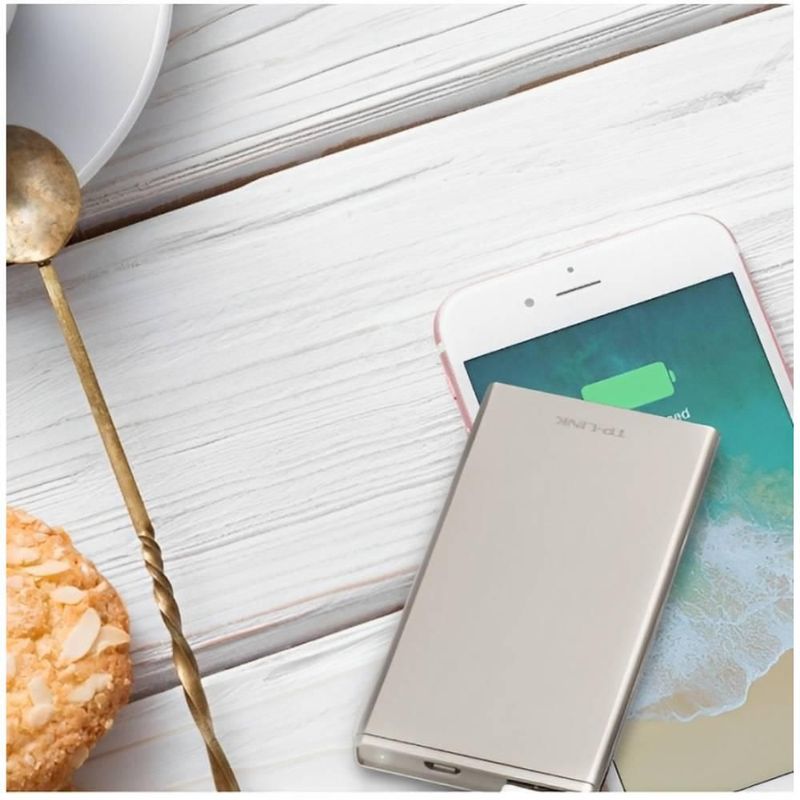 Batería portatil de 3000 mAh TP-Link Ultra Slim carga rápida gris