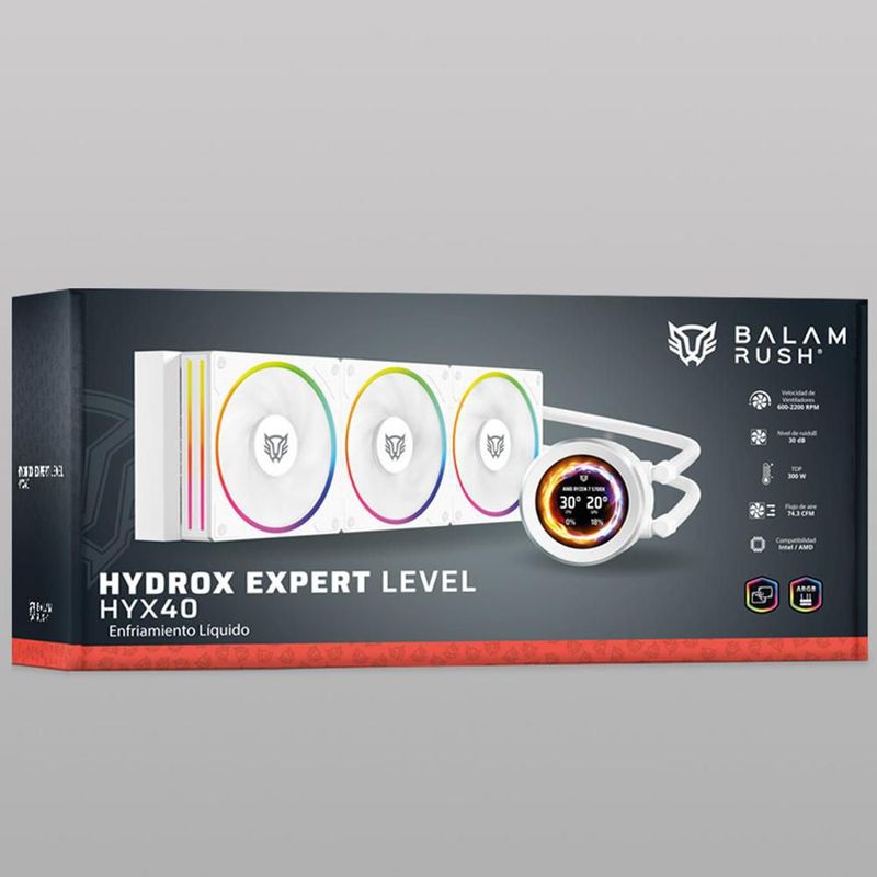 Enfriamiento liquido balam rush hyx40 360mm lga1700 am5 wht