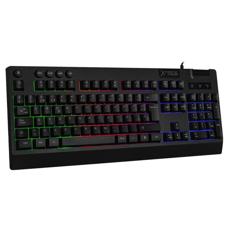 Kit gamer 4 en 1 xtreme pc gaming battle force español rgb usb negro