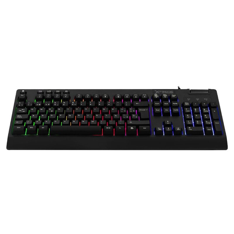 Kit gamer 4 en 1 xtreme pc gaming battle force español rgb usb negro