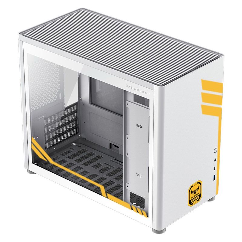 Gabinete xtreme pc tuf allience edition mini torre usb-c blanco