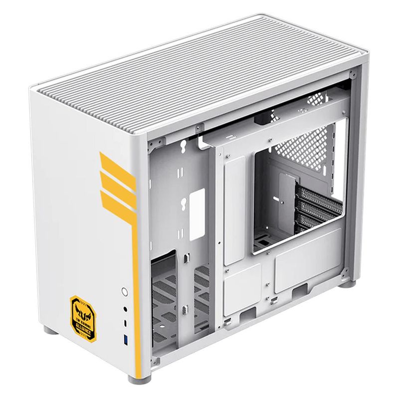 Gabinete xtreme pc tuf allience edition mini torre usb-c blanco