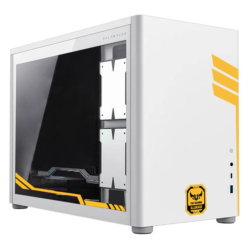 Gabinete xtreme pc tuf allience edition mini torre usb-c blanco