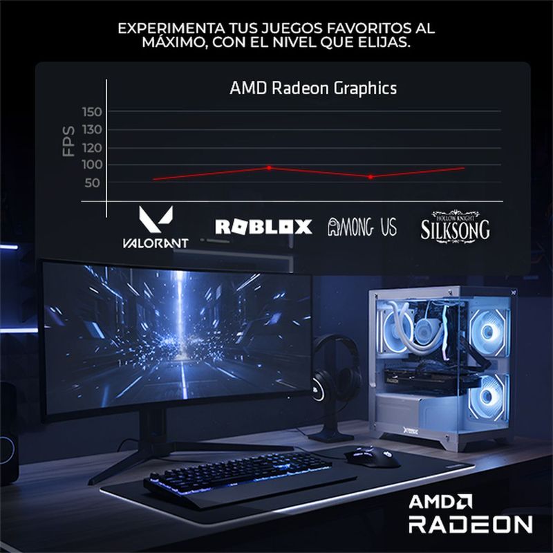 Xtreme pc radeon vega 7 ryzen 5 16gb 500gb monitor 27 wifi