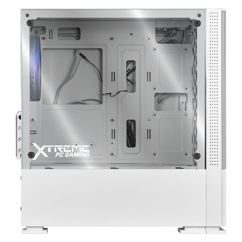 Gabinete xtreme pc gaming air flow mini torre 3 fan argb blanco