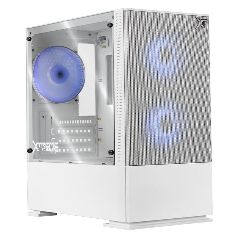 Gabinete xtreme pc gaming air flow mini torre 3 fan argb blanco