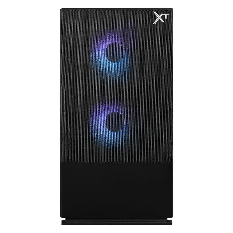 Gabinete xtreme pc gaming air flow mini torre 3 fan argb negro