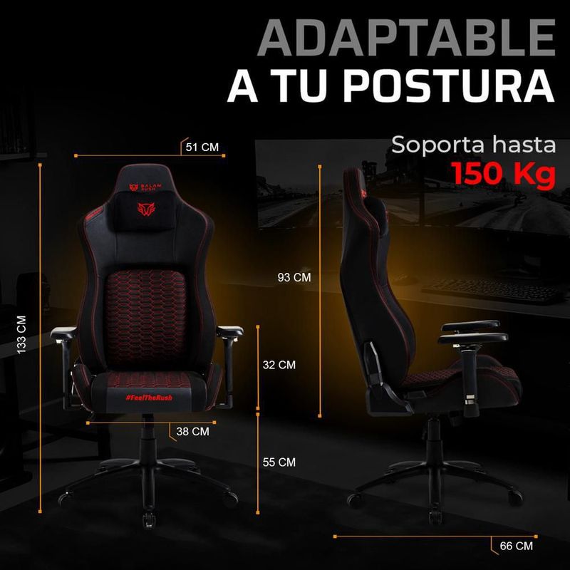 Silla gamer balam rush ultimate superb u7 reclinable 135°