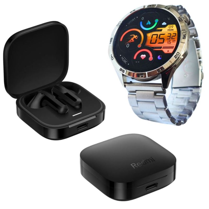 Audifonos Xiaomi Redmi Buds 6 Active Negro con  Smartwatch G Tide Power