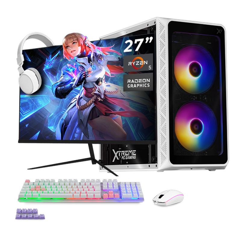Xtreme pc ia ready radeon 760m ryzen 5 16gb 500gb monitor 27