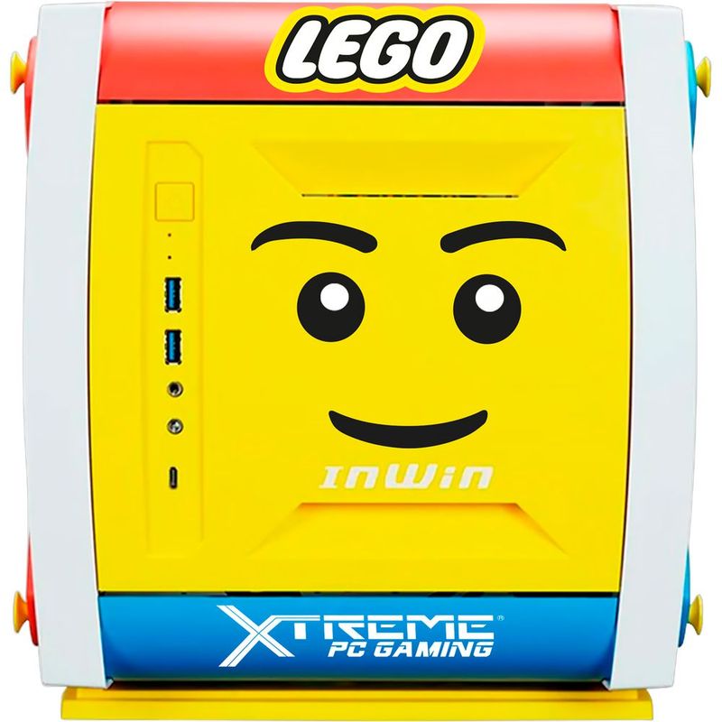 Gabinete xtreme pc gaming lego emmet edition small mini torre 3 fan
