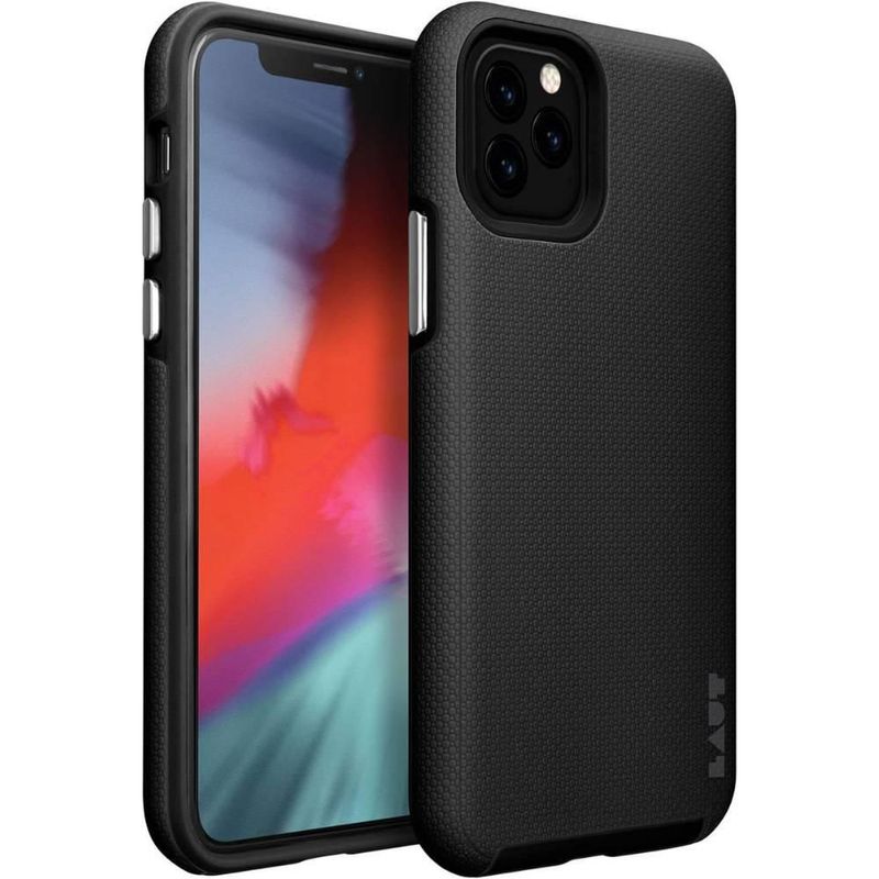 Funda para iPhone 11 Pro rígida Laut Shield color negro 2 capas