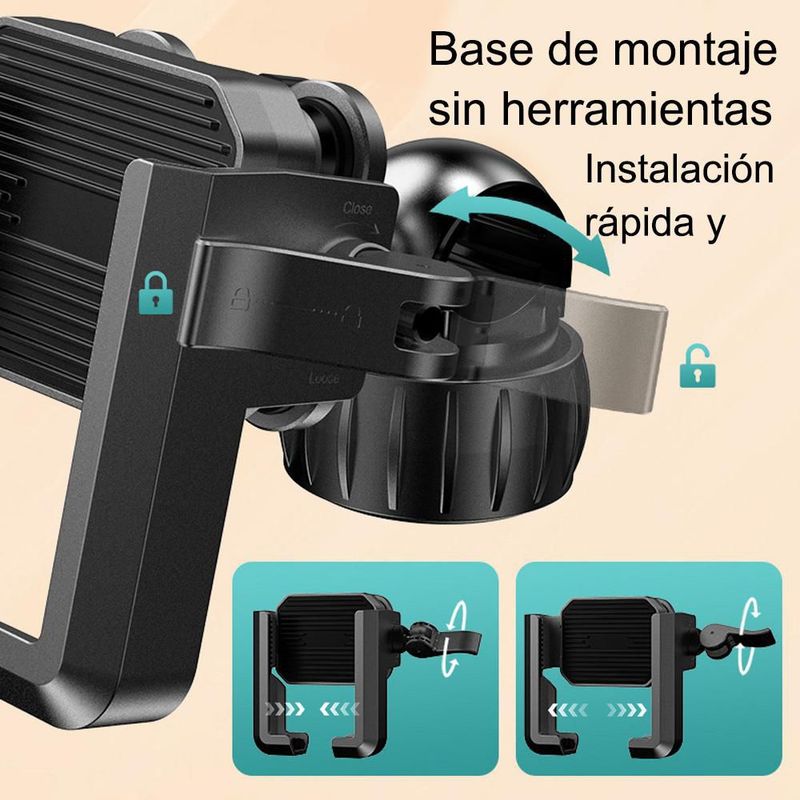 Soporte Celular Automóvil  Porta Celular para Auto Salpicadero Parabrisas Rejilla,Base Teléfono Automóvil para iPhone 15/14/13 Pro MAX,Huawei,HOGAWAY