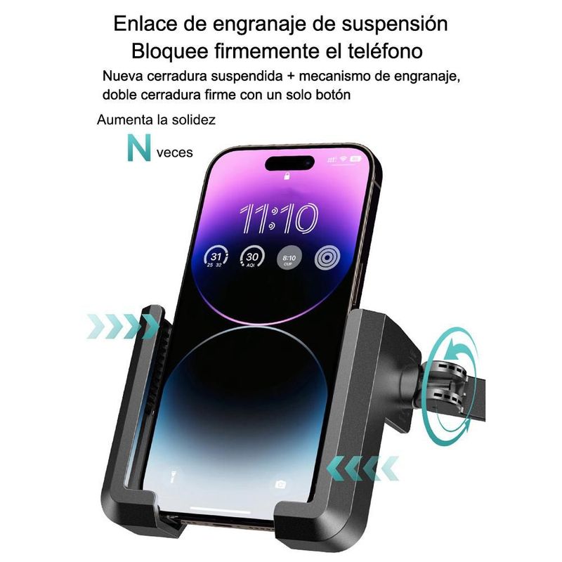 Soporte Celular Automóvil  Porta Celular para Auto Salpicadero Parabrisas Rejilla,Base Teléfono Automóvil para iPhone 15/14/13 Pro MAX,Huawei,HOGAWAY