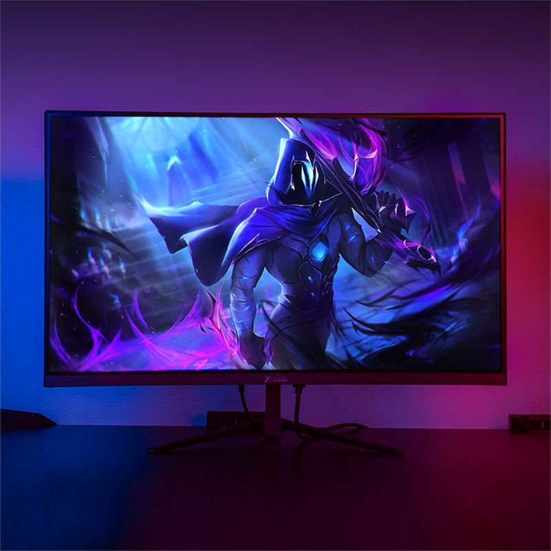 Monitor gamer xtreme pc gaming clarity curvo 23.8" 4ms 100hz fhd