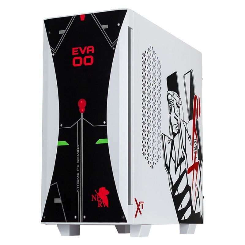 Gabinete xtreme pc gaming evangelion 00 edition media torre 2 fan