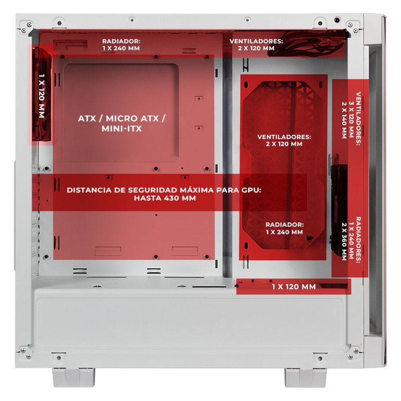 Gabinete xtreme pc gaming evangelion 00 edition media torre 2 fan