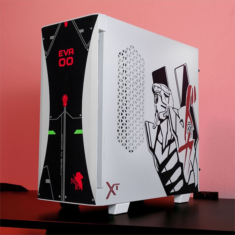 Gabinete xtreme pc gaming evangelion 00 edition media torre 2 fan