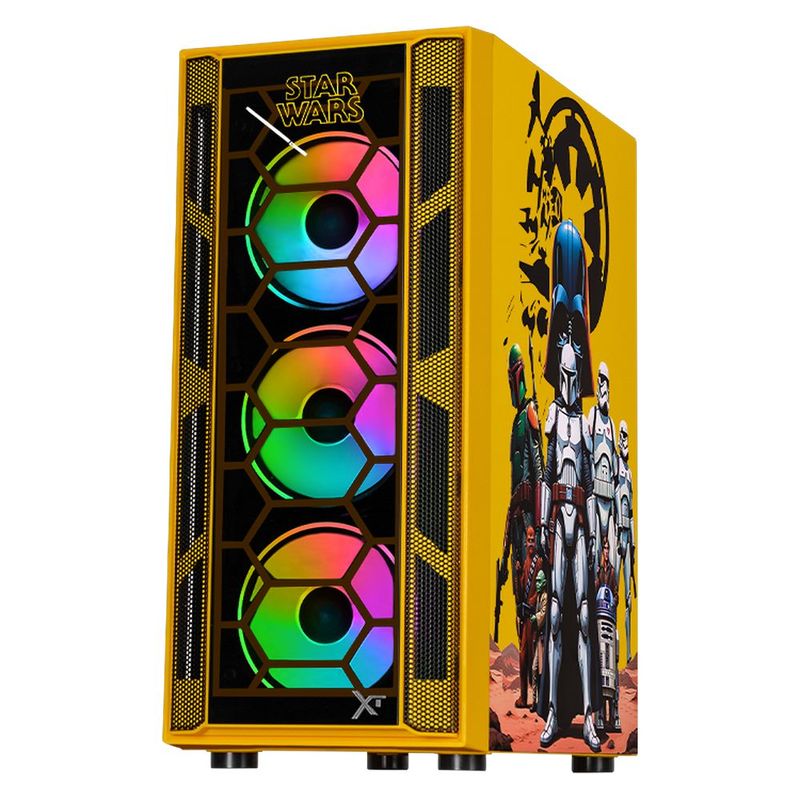 Gabinete xtreme pc gaming  stormtrooper comic media torre 4 fan argb