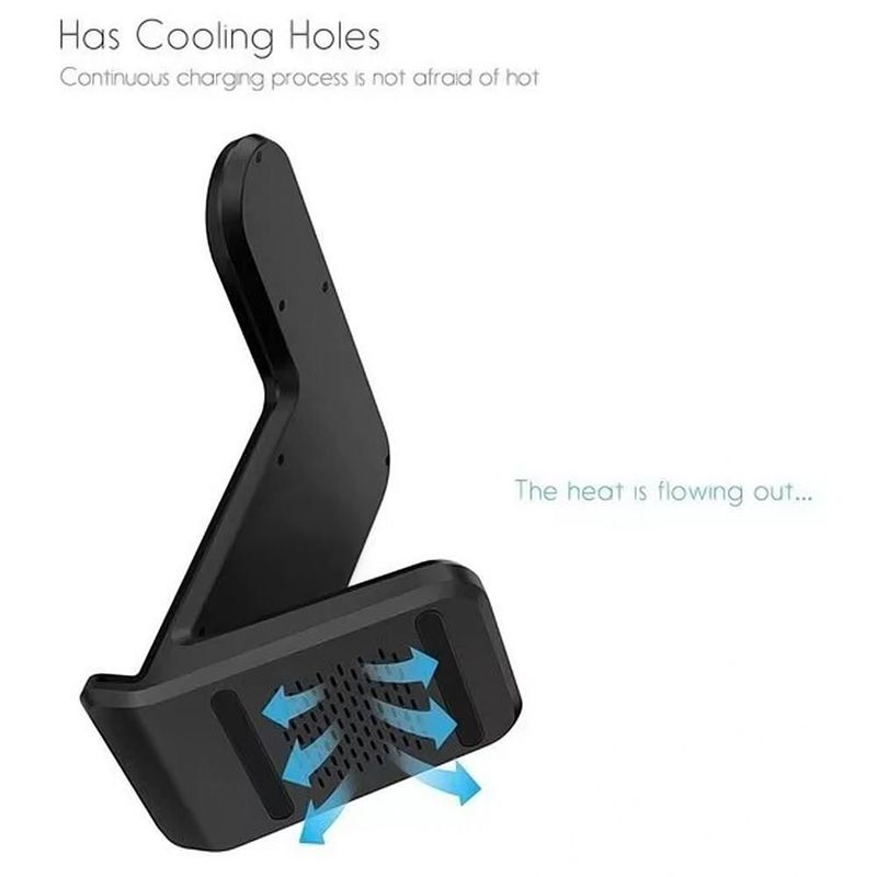 Cargador Inalámbrico 2 en 1 Qi MXVCH-001 VertiCharge Soporte de Carga Qi VertiCharge