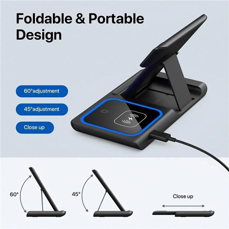 Cargador Inalámbrico MXSCS-002 SwiftChargeBlack Soporte de Carga Qi para Reloj