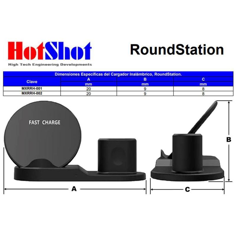 Cargador Inalámbrico para Smartphone MXRRH-002 RoundStation Cargador Innovador Inalámbrico