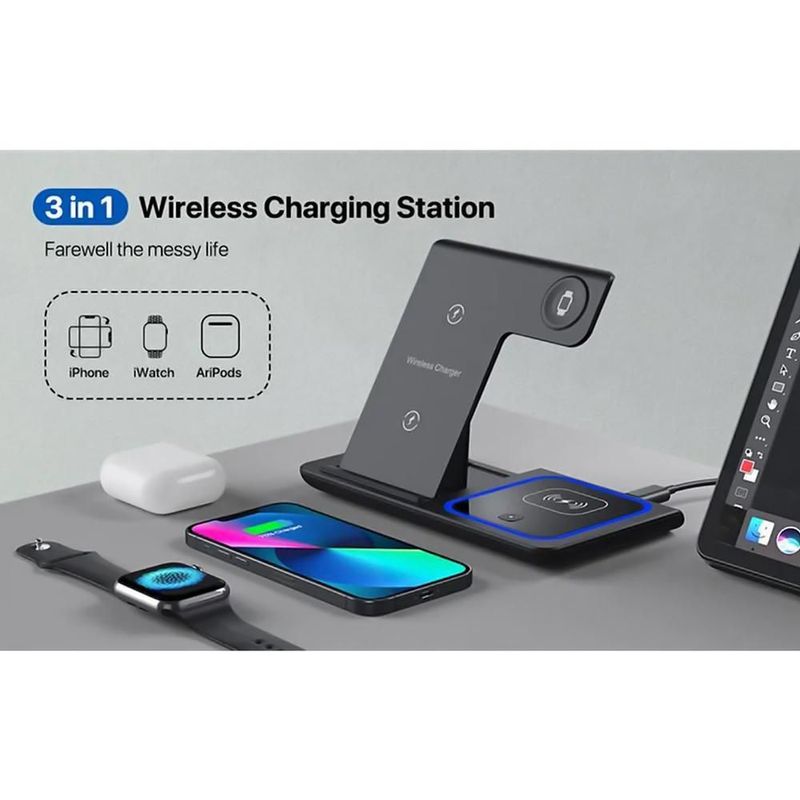 Cargador Qi MXSCS-003 SwiftChargeBlack Soporte de Carga Qi para Reloj