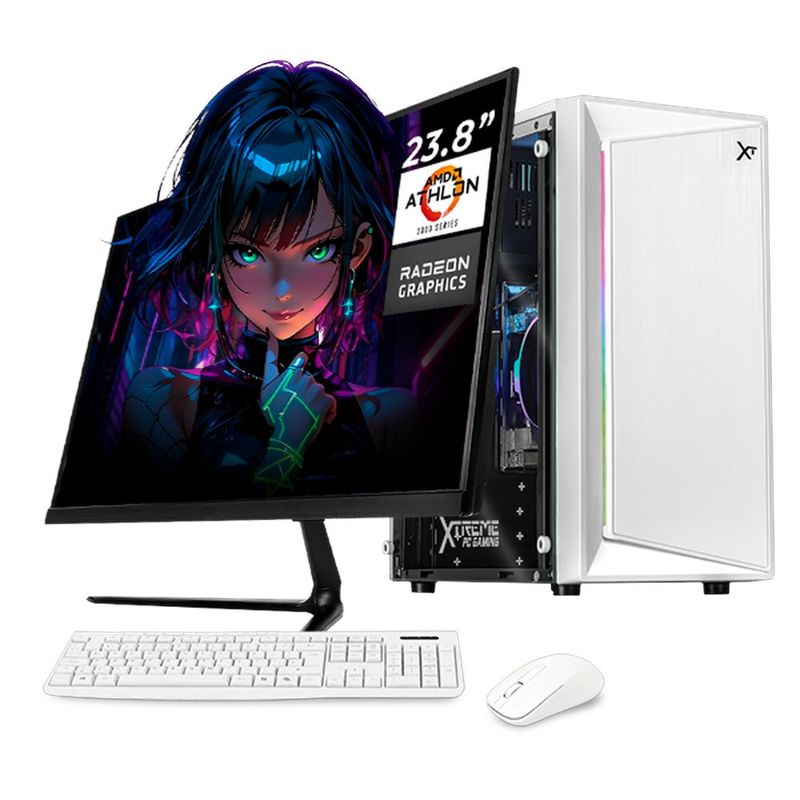 Xtreme pc vega 3 athlon 16gb ssd 500gb monitor 21.5 wifi wh