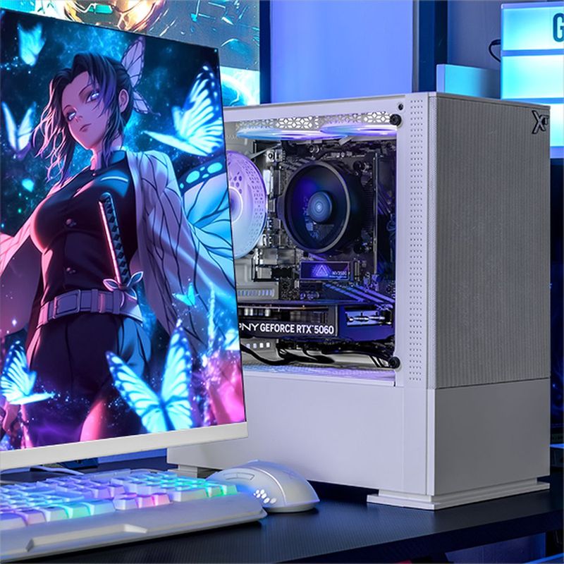 Xtreme pc gaming rtx 5060 ryzen 5 16gb ssd 1tb wifi white