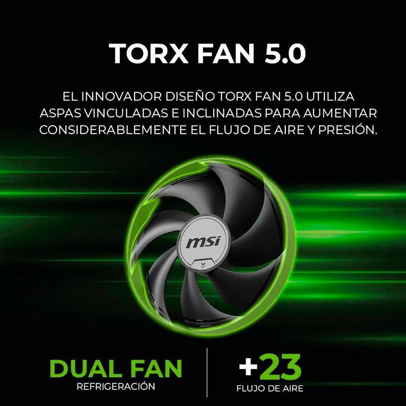 Tarjeta de video msi geforce rtx 5060 ventus 2x oc 8gb gddr7