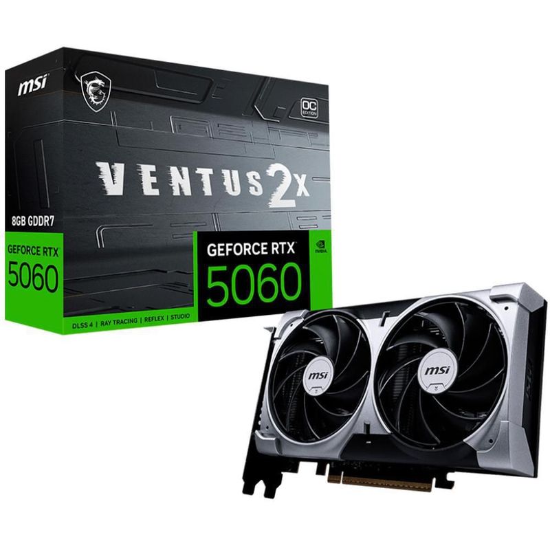 Tarjeta de video msi geforce rtx 5060 ventus 2x oc 8gb gddr7