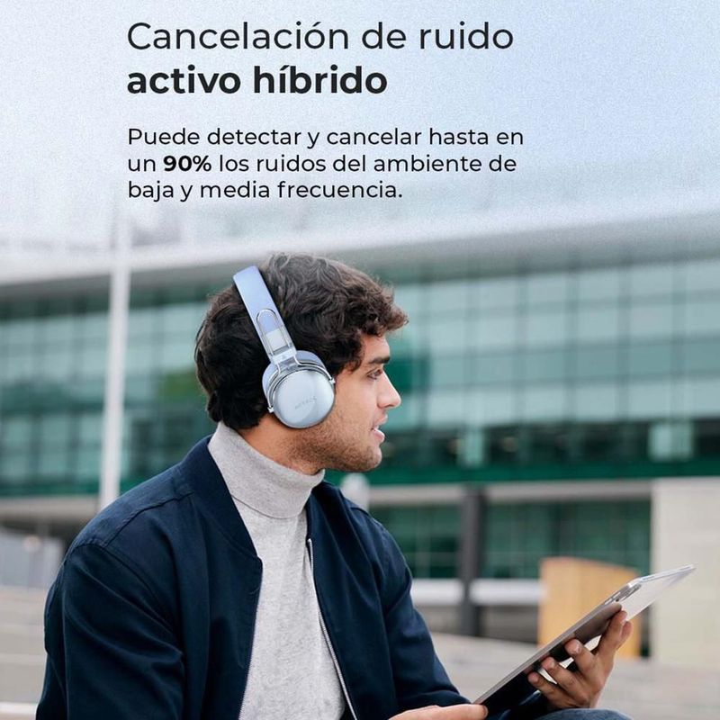 Audifonos diadema inalambrica acteck hp710 microfono azul