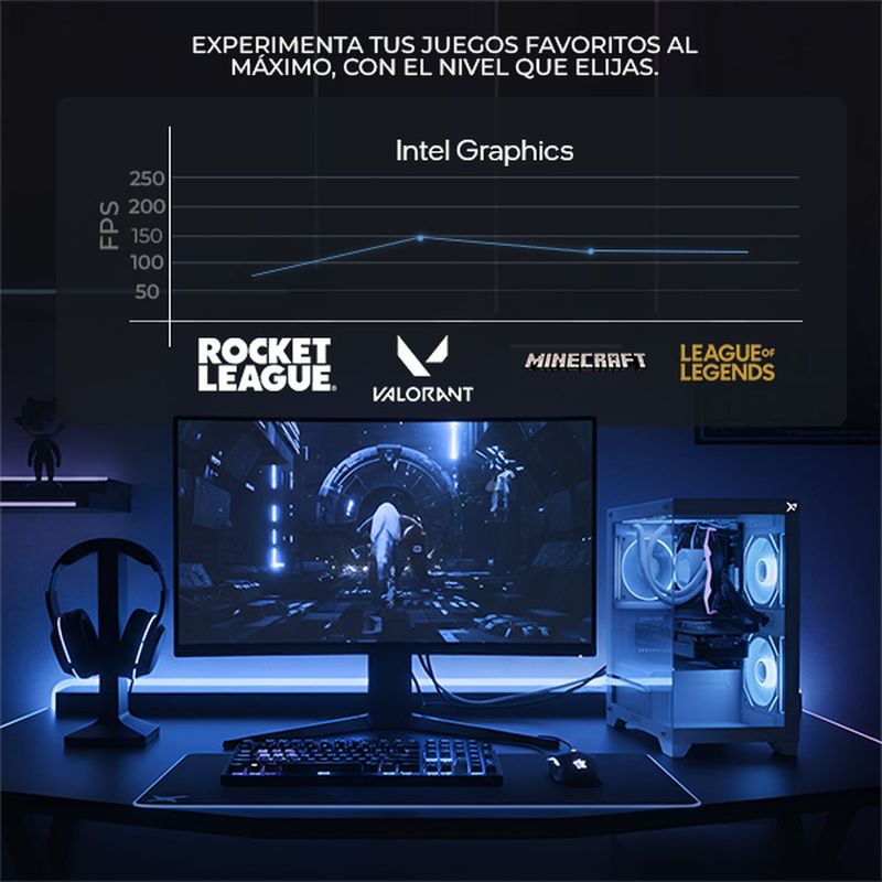 Xtreme pc intel core i7 16gb ssd 500gb monitor 27 wifi white