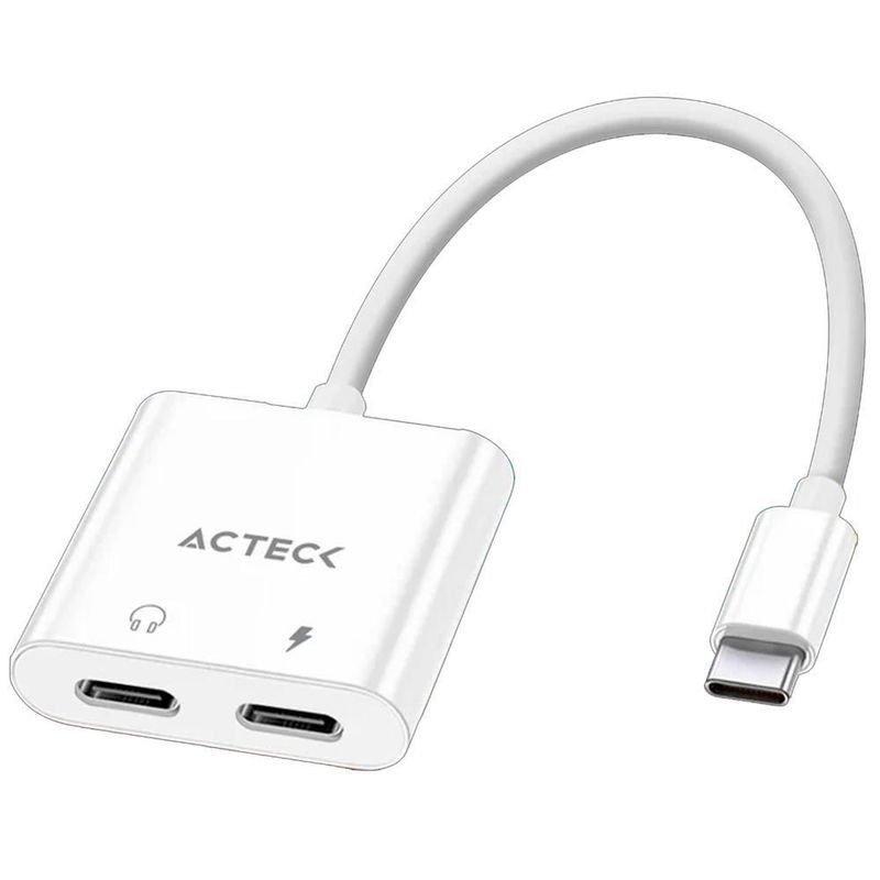 Adaptador acteck aa415 usb-c 3.1 a 2x usb-c blanco ac-939768
