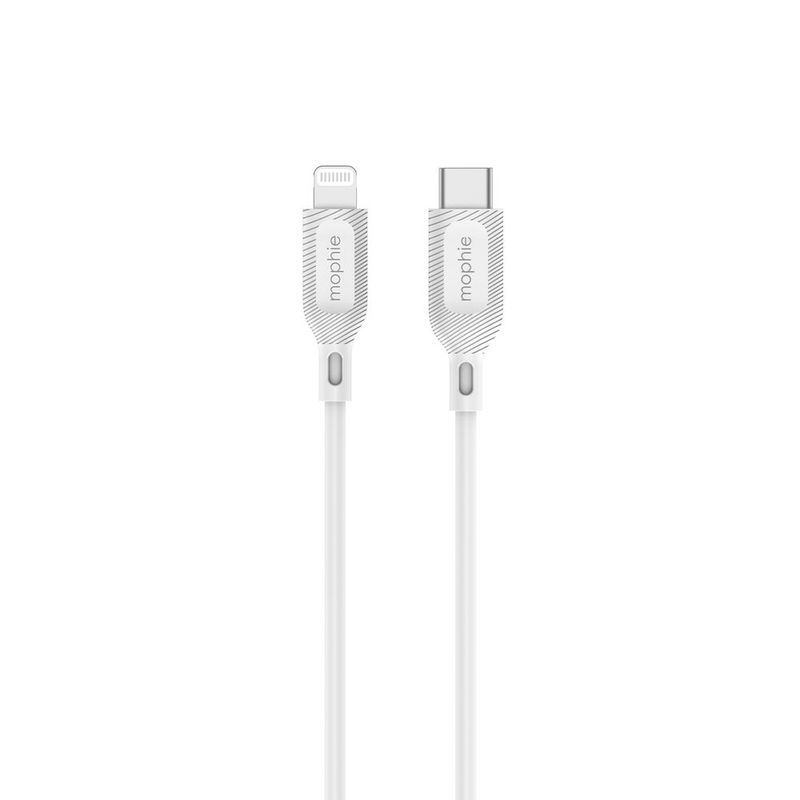 Cable lightning carga rápida 60w 1m mophie blanco