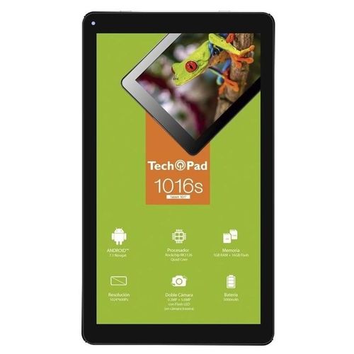 Tablet Tech Pad 1016S 10.1" 1 GB RAM Android 8.1 Dual Cámara Negra