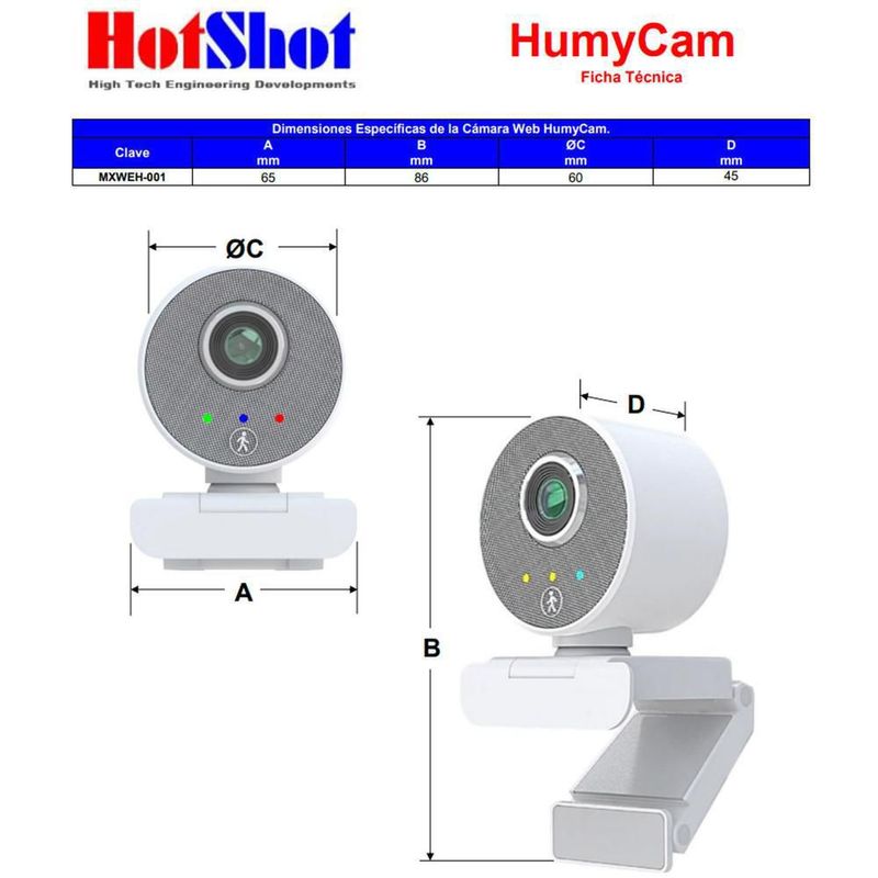 Cámara Web AutoTracking AutoFocus MXWEH-001 HumyCam Cámara Web para Videoconferencias