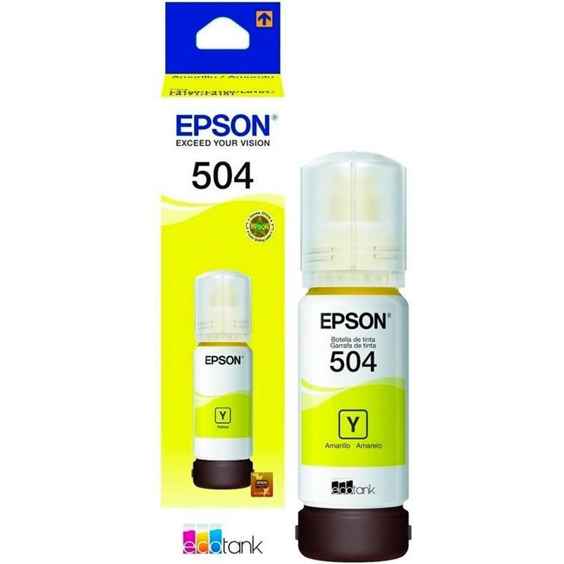 Botella tinta epson t504 l4150 l4160 l6161 l6171 amarillo