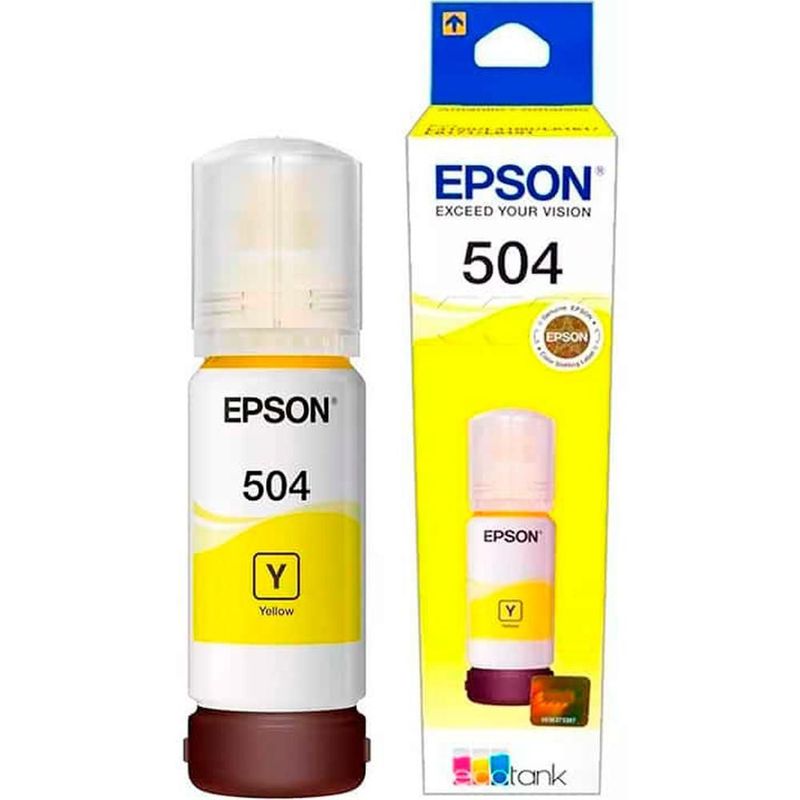 Botella tinta epson t504 l4150 l4160 l6161 l6171 amarillo